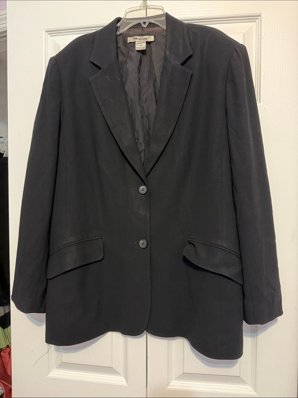 Vintage Talbots Black Classic Two-Button Blazer - Picture 1 of 6